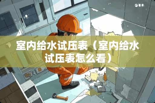 室内给水试压表(室内给水试压表怎么看) 室内给水试压表(室内给水试压表怎么看)