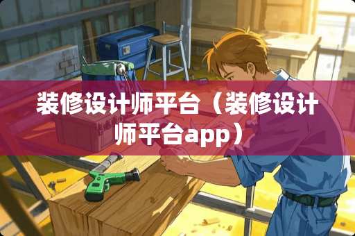 装修设计师平台（装修设计师平台app）
