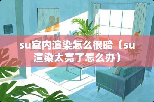 su室内渲染怎么很暗（su渲染太亮了怎么办）