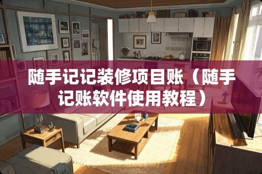 随手记记装修项目账（随手记账软件使用教程）