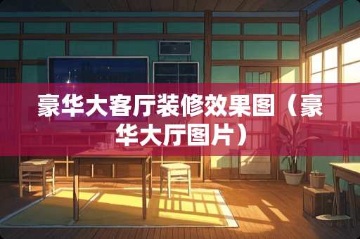 豪华大客厅装修效果图（豪华大厅图片）