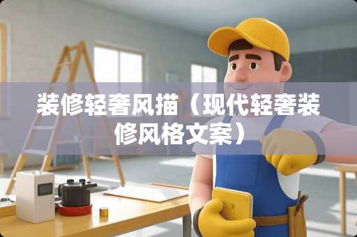 装修轻奢风描（现代轻奢装修风格文案）