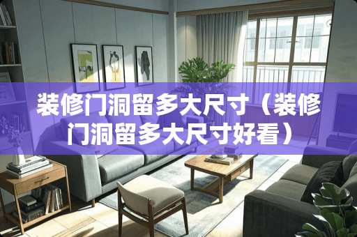 装修门洞留多大尺寸（装修门洞留多大尺寸好看）