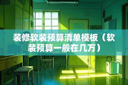 装修软装预算清单模板（软装预算一般在几万）