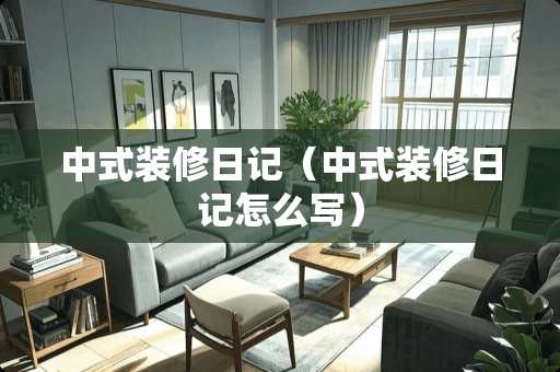 中式装修日记（中式装修日记怎么写）