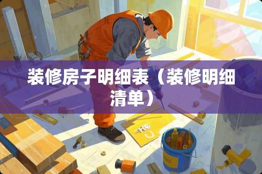 装修房子明细表（装修明细清单）