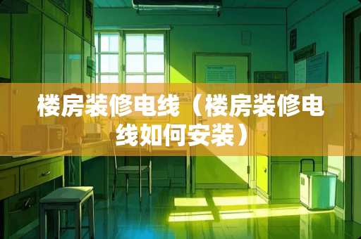 楼房装修电线（楼房装修电线如何安装）