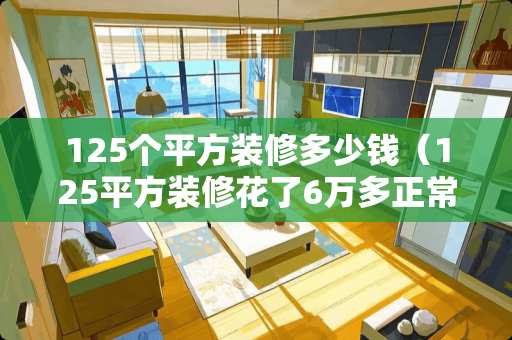 125个平方装修多少钱（125平方装修花了6万多正常吗）