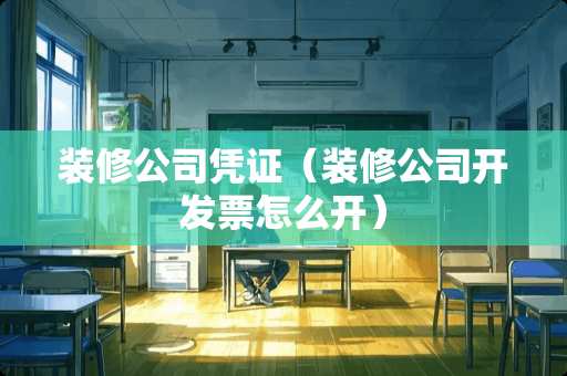 装修公司凭证（装修公司开发票怎么开）