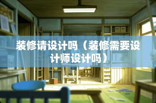装修请设计吗（装修需要设计师设计吗）