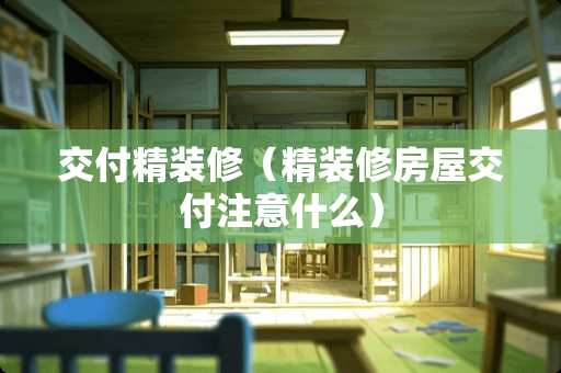 交付精装修（精装修房屋交付注意什么）