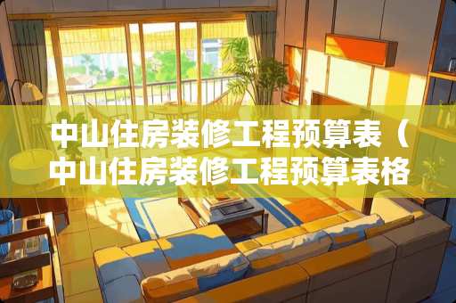 中山住房装修工程预算表（中山住房装修工程预算表格）