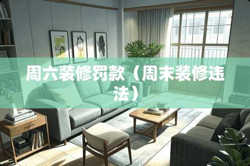 周六装修罚款（周末装修违法）