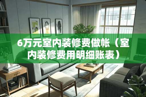 6万元室内装修费做帐（室内装修费用明细账表）