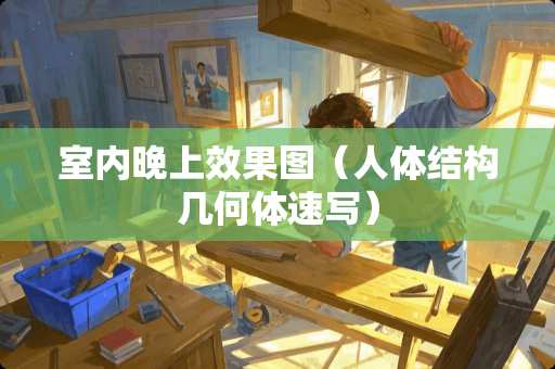 室内晚上效果图（人体结构几何体速写）