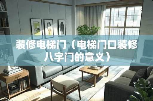 装修电梯门（电梯门口装修八字门的意义）