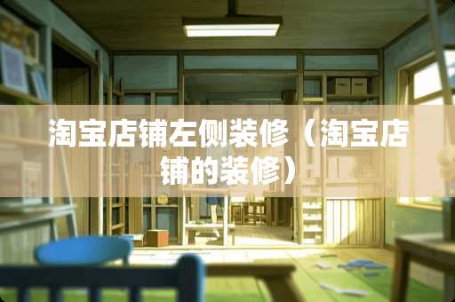 淘宝店铺左侧装修（淘宝店铺的装修）