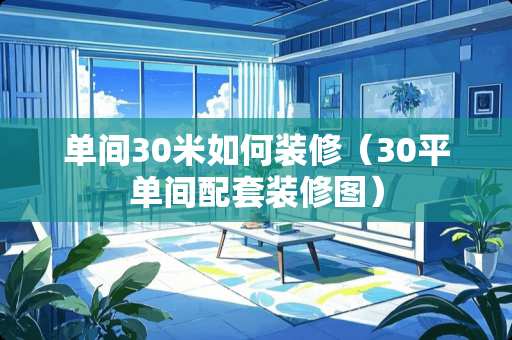 单间30米如何装修（30平单间配套装修图）