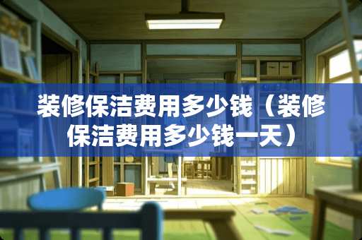 装修保洁费用多少钱（装修保洁费用多少钱一天）