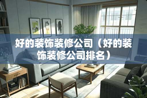 好的装饰装修公司（好的装饰装修公司排名）