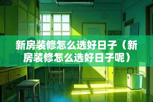 新房装修怎么选好日子（新房装修怎么选好日子呢）