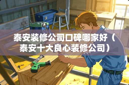 泰安装修公司口碑哪家好（泰安十大良心装修公司）