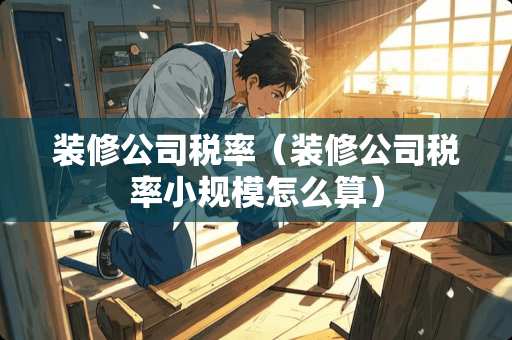 装修公司税率（装修公司税率小规模怎么算）