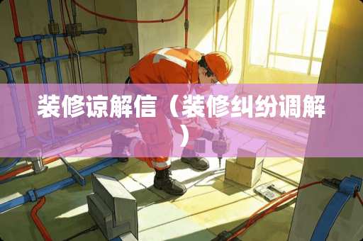 装修谅解信（装修纠纷调解）