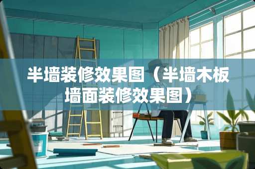 半墙装修效果图（半墙木板墙面装修效果图）