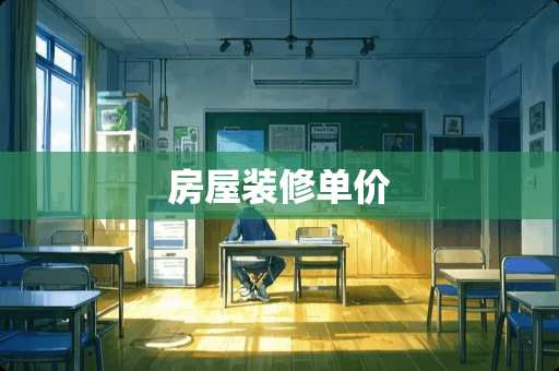 房屋装修单价
