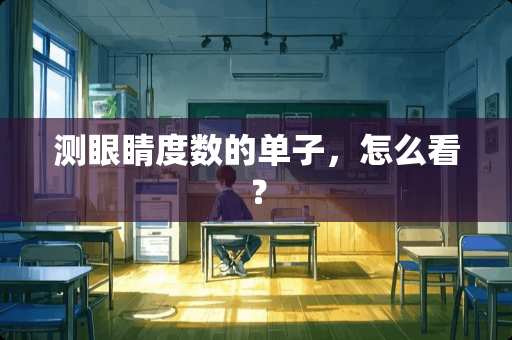 测眼睛度数的单子,怎么看? 测眼睛度数的单子,怎么看?