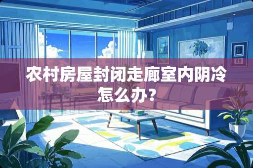 农村房屋封闭走廊室内阴冷怎么办？