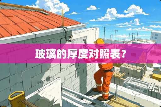 玻璃的厚度对照表？