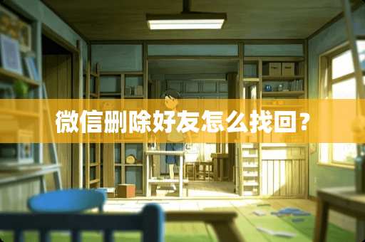 微信删除好友怎么找回？