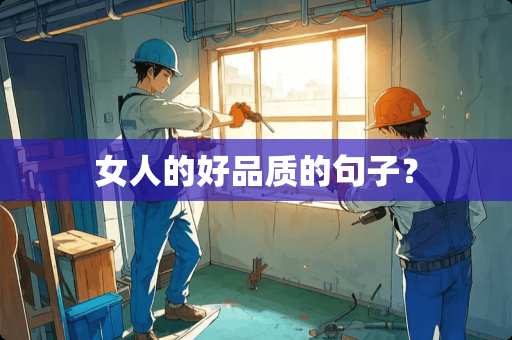 女人的好品质的句子？