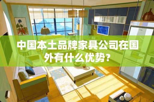 中国本土品牌家具公司在国外有什么优势？