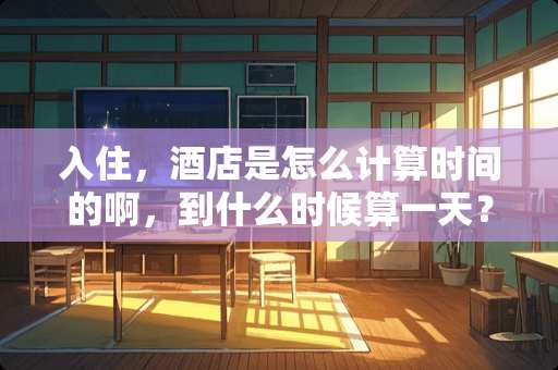 入住，酒店是怎么计算时间的啊，到什么时候算一天？