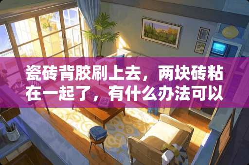 瓷砖背胶刷上去，两块砖粘在一起了，有什么办法可以弄开？