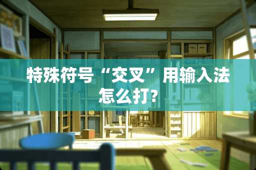 特殊符号“交叉”用输入法怎么打？