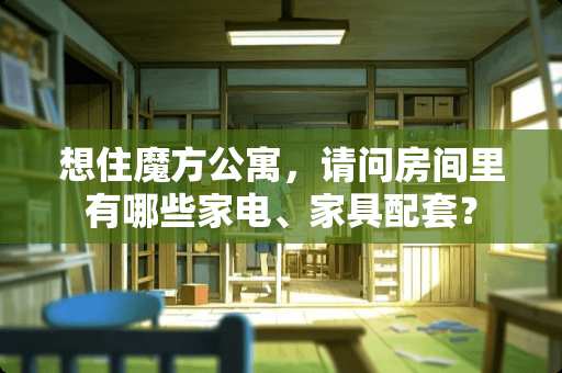 想住魔方公寓，请问房间里有哪些家电、家具配套？