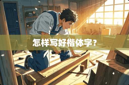怎样写好楷体字？