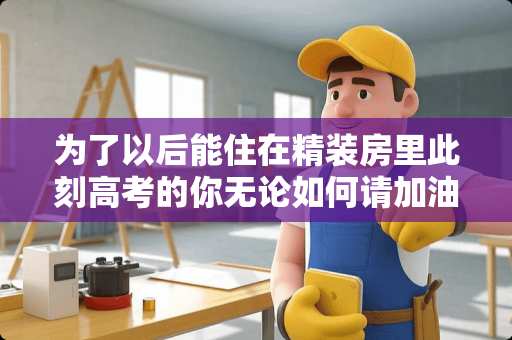 为了以后能住在精装房里此刻高考的你无论如何请加油