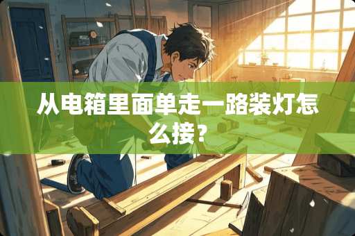 从电箱里面单走一路装灯怎么接？