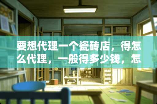 要想代理一个瓷砖店，得怎么代理，一般得多少钱，怎么进货啊？