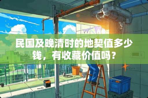**及晚清时的地契值多少钱，有收藏价值吗？