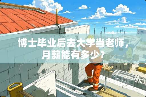 博士毕业后去大学当老师，月薪能有多少？