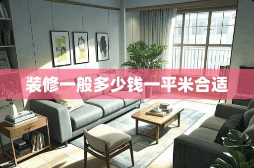 装修一般多少钱一平米合适