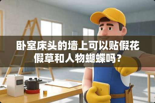 卧室床头的墙上可以贴假花假草和人物蝴蝶吗？