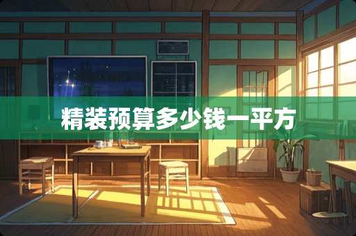 精装预算多少钱一平方