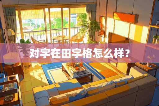 对字在田字格怎么样？